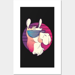 Retro Llama Posters and Art